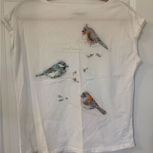White Bird Print T-Shirt